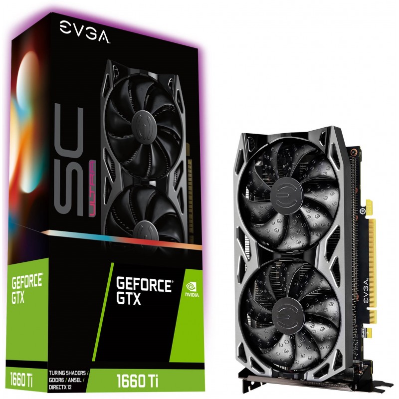 Відеокарта EVGA GeForce GTX 1660 Ti SC ULTRA GAMING (06G-P4-1667-KR)
