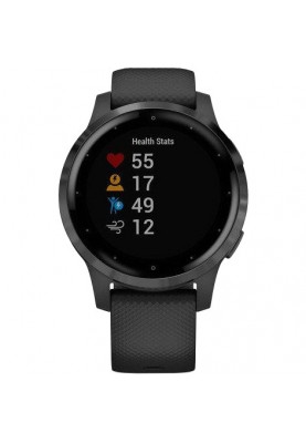 Смарт-годинник Garmin vivoactive 4S Slate Stainless Steel Bezel w. Black and Silicone B. (010-02172-11)