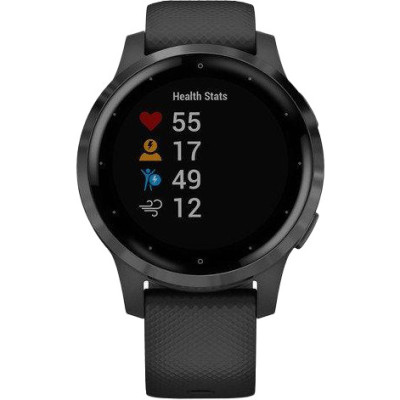 Смарт-годинник Garmin vivoactive 4S Slate Stainless Steel Bezel w. Black and Silicone B. (010-02172-11)