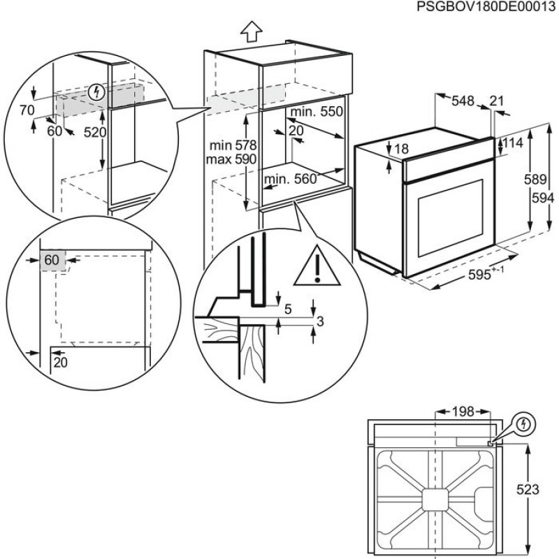 Духовка електрична Electrolux EOD6C71V