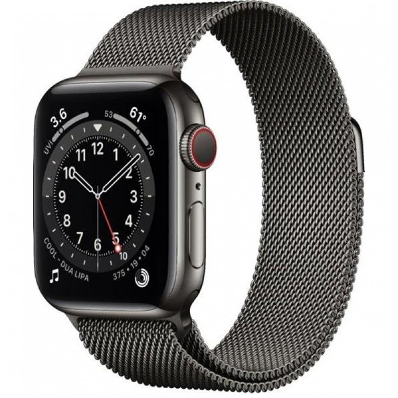 Смарт-годинник Apple Watch Series 6 GPS + Cellular 40mm Graphite Stainless Steel Case w. Graphite Milanese L. (MG2U3)