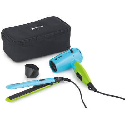 Фен дорожній + праску для волосся Gorenje HTS03BG
