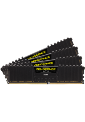 Пам'ять Corsair 64 GB (4x16GB) DDR4 3200 MHz Vengeance LPX Black (CMK64GX4M4B3200C16) + Vengeance Airflow