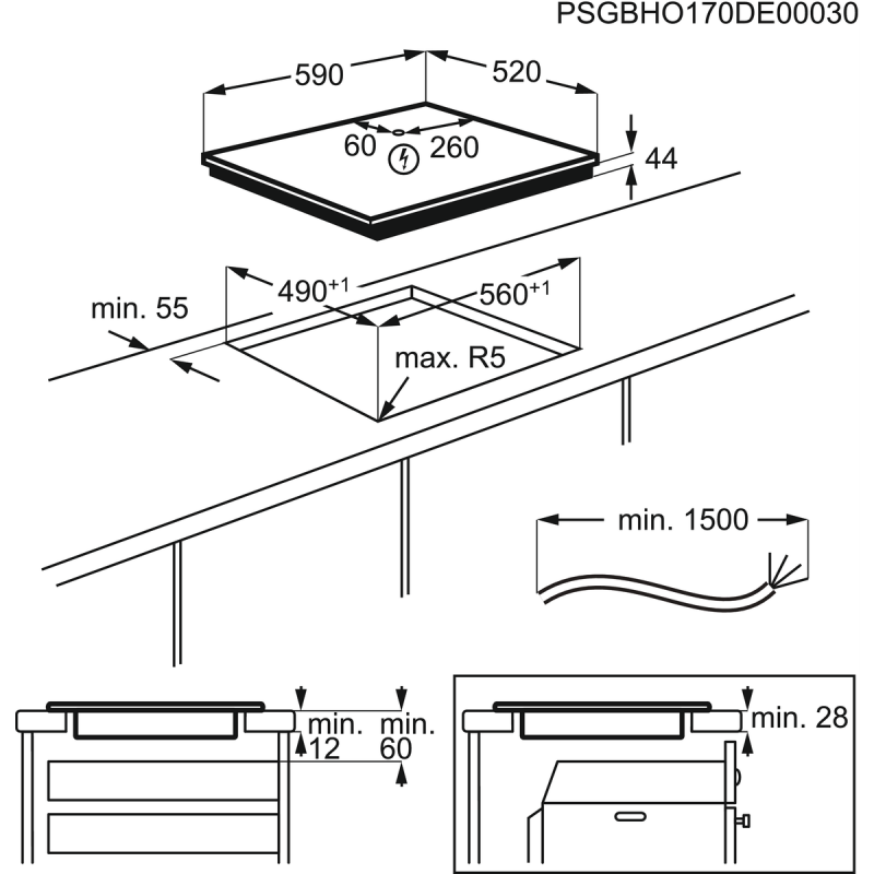 Варильна поверхня Electrolux EIV64440BS