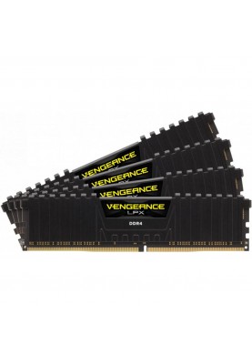 Пам'ять Corsair 32 GB (4x8GB) DDR4 2400 MHz Vengeance LPX Black (CMK32GX4M4A2400C14)