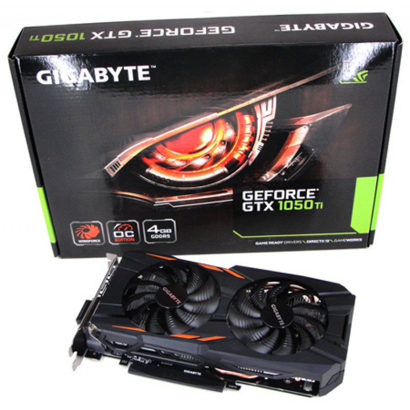 Відеокарта Gigabyte GeForce GTX 1050 Ti WF OC 4GB GDDR5