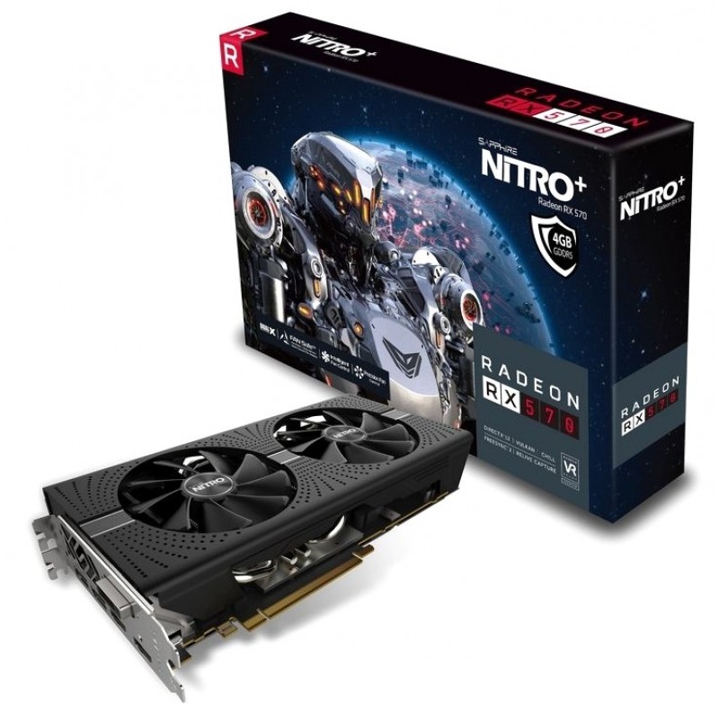 Відеокарта Sapphire Radeon RX 570 4GD5 NITRO + (11266-14)