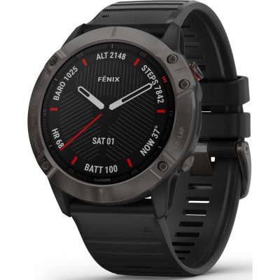 Спортивний годинник Garmin Fenix 6X Pro Sapphire Carbon Grey DLC with Black Band (010-02157-11/10)