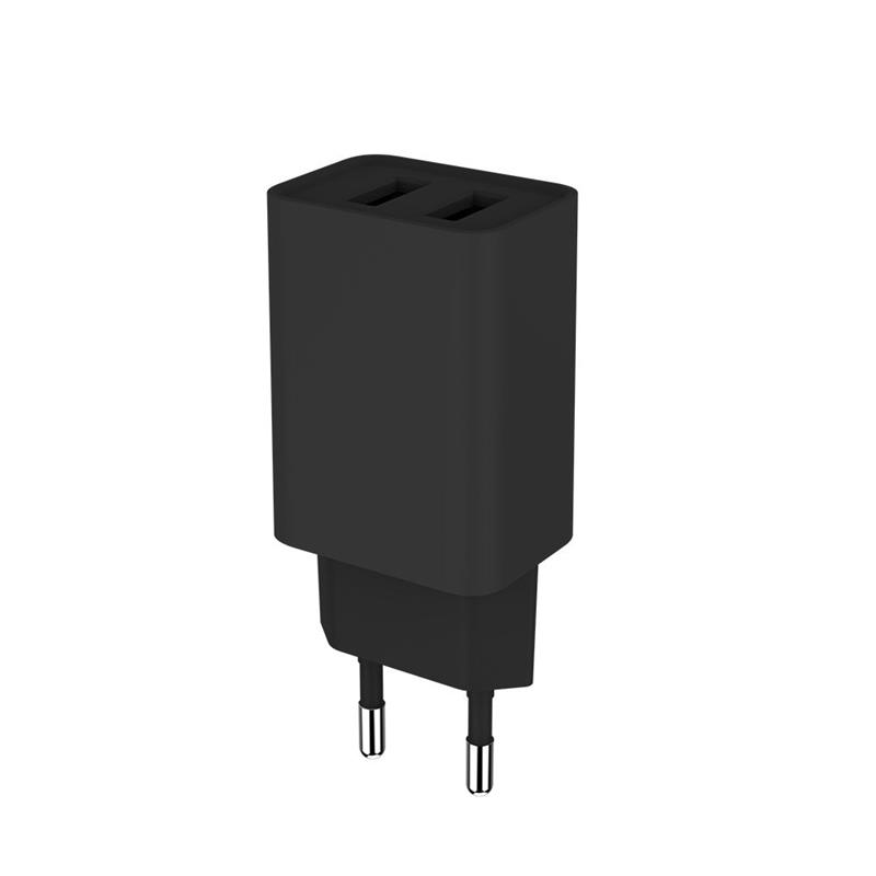 Мережевий зарядний пристрій ColorWay (2USB;2.1A) Black (CW-CHS015-BK)