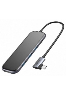 Концентратор USB-C Baseus 3хUSB3.0, USB-C, HDMI Grey (CAHUB-BZ0G)