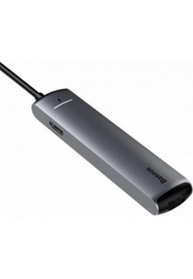 Концентратор USB-C Baseus Mechanical Eye 6 in 1 Smart Grey (CAHUB-J0G)