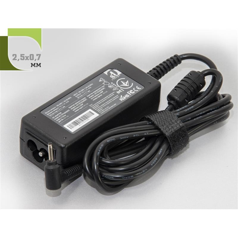 Блок живлення 1StCharger для ноутбука Asus 19V 40W 2.1A 2.5х0.7мм (AC1STAS40WC)