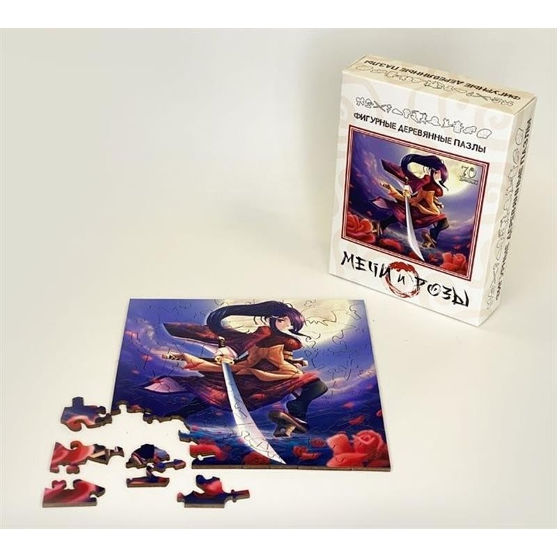 Пазл дерев`яний фігурний Ненудні ігри Мечі та Троянди (8225)