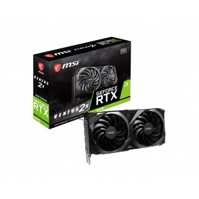 Відеокарта GF RTX 3070 8GB GDDR6 Ventus 2X OC MSI (GeForce RTX 3070 VENTUS 2X 8G OC LHR)