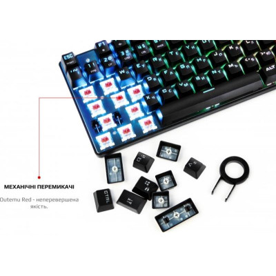 Клавіатура Motospeed CK104 Outemu Red RGB Silver (mtck104cmr)