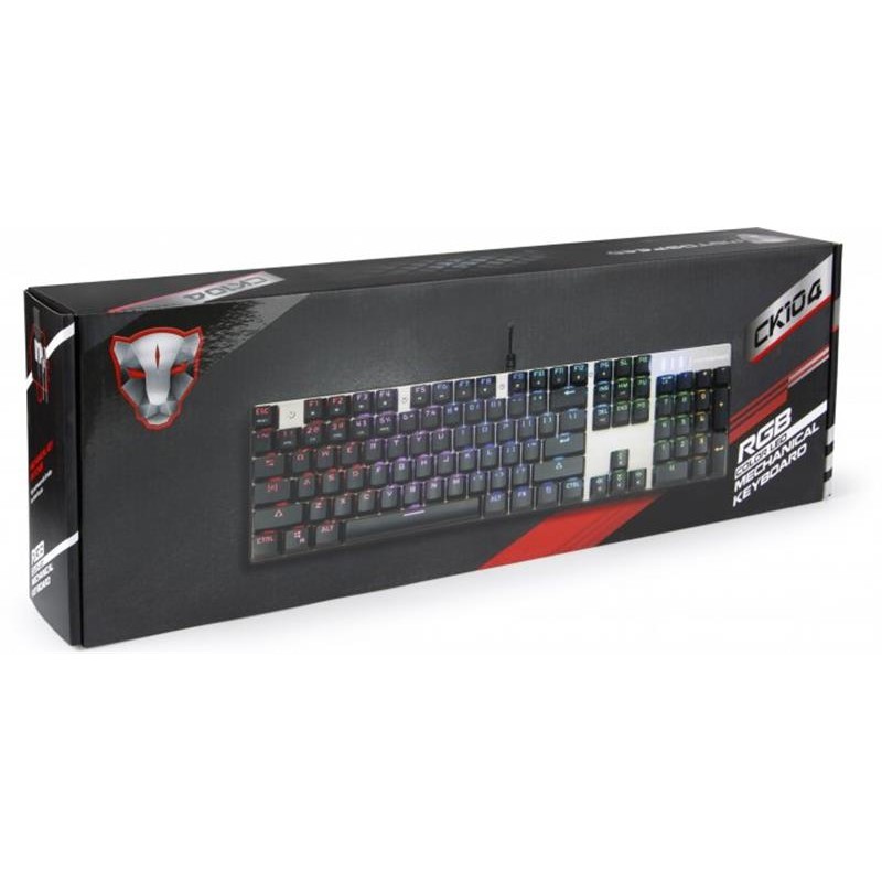 Клавіатура Motospeed CK104 Outemu Red RGB Silver (mtck104cmr)