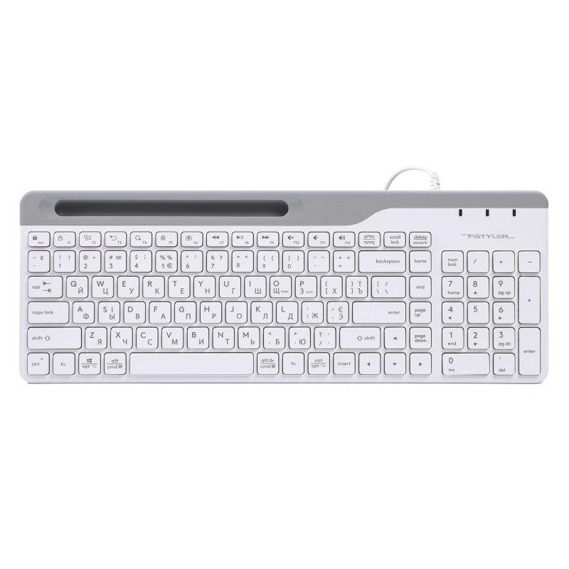 Клавіатура A4Tech Fstyler Ukr FK25 White