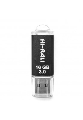 Флеш-накопичувач USB3.0 16GB Hi-Rali Rocket Series Black (HI-16GB3VCBK)