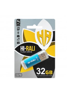 Флеш-накопичувач USB 32GB Hi-Rali Rocket Series Blue (HI-32GBVCBL)