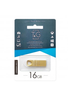 Флеш-накопичувач USB 16GB T&G 117 Metal Series Gold (TG117GD-16G)