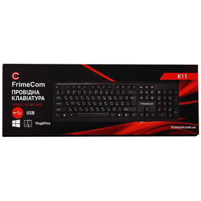 Клавіатура FrimeCom K11 Ukr Black