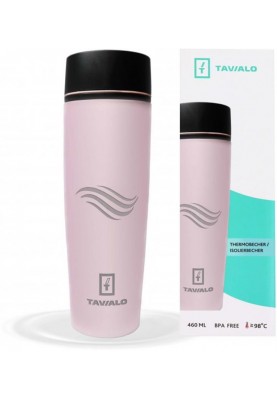 Термопляшка Tavialo 460 мл матовий світло-рожевий (190460106)