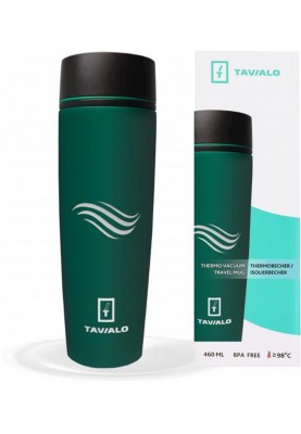 Термопляшка Tavialo 460 мл матовий зелений + 2 ущільнювальних кільця (190460108)