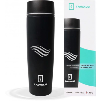 Термопляшка Tavialo 460 мл матовий чорний + 2 ущільнювальних кільця (190460101) Термопляшка Tavialo 460 мл матовий чорний + 2 ущільнювальних кільця (190460101)