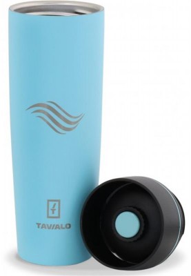 Термопляшка Tavialo 460 мл матовий блакитний + 2 ущільнювальних кільця (190460104)