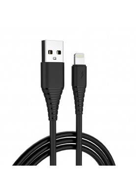 Мережевий зарядний пристрій ColorWay (1USBx3A) QC3.0 Black (CW-CHS013QCL-BK) + кабель Lightning