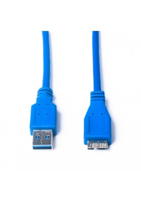 Кабель ProLogix USB - micro USB Type-B V 3.0 (M/M), 0.5 м, синій (PR-USB-P-12-30-05m)