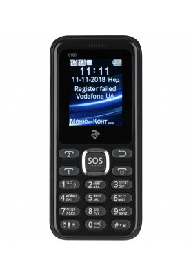 Мобiльний телефон 2E S180 Dual Sim Black (708744071118)