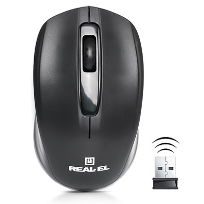 Мишка бездротова REAL-EL RM-304 Black USB