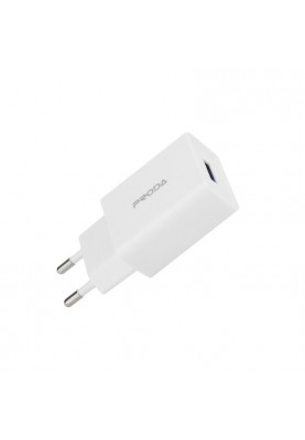 Зарядний пристрій Proda PD-A43a USB 2.4A + кабель USB Type-C White