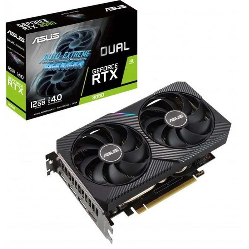 Відеокарта GF RTX 3060 12GB GDDR6 Dual V2 Asus (DUAL-RTX3060-12G-V2) (LHR)