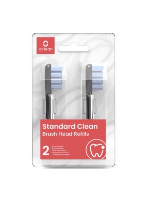 Насадка для зубної електрощітки Oclean P2S5 B02 Standard Clean Brush Head Black (2 шт) (6970810552201)