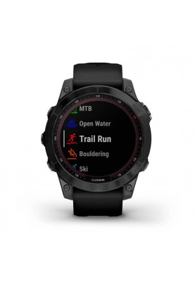 Смарт-годинник Garmin Fenix 7 Sapphire Solar Black DLC Titanium with Black Band (010-02540-34)