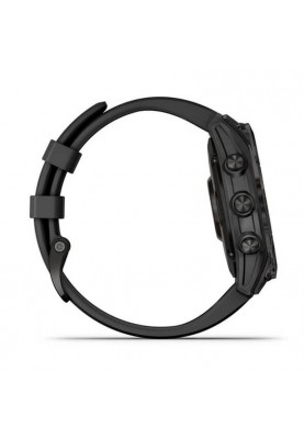 Смарт-годинник Garmin Fenix 7 Sapphire Solar Black DLC Titanium with Black Band (010-02540-34)