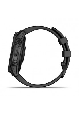 Смарт-годинник Garmin Fenix 7 Sapphire Solar Black DLC Titanium with Black Band (010-02540-34)