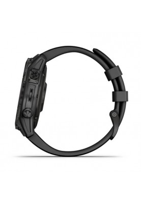 Смарт-годинник Garmin Fenix 7 Sapphire Solar Carbon Gray DLC Titanium with Black Band (010-02540-20)