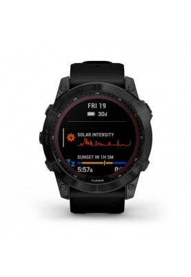 Смарт-годинник Garmin Fenix 7X Sapphire Solar Black DLC Titanium with Black Band (010-02541-22)