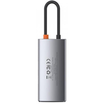 Концентратор USB-C Baseus Metal Gleam Series 4in1 Gray (CAHUB-CY0G)