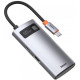 Концентратор USB-C Baseus Metal Gleam Series 4in1 Gray (CAHUB-CY0G)