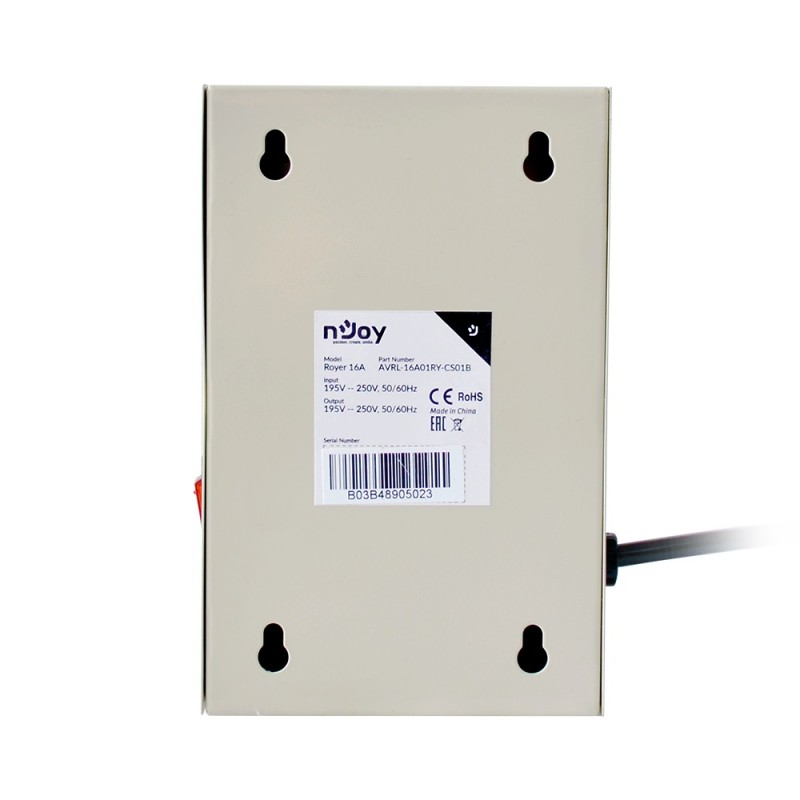 Реле напруги NJOY Royer 16A (AVRL-16A01RY-CS01B) AVR, 1 розетка