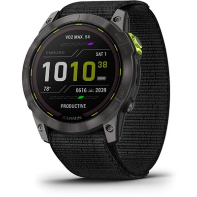 Смарт-годинник Garmin Enduro 2 Sapphire Carbon Gray DLC Titanium with Black UltraFit Nylon Strap (010-02754-00)