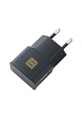 Зарядний пристрій Luxe Cube 1USB 2.1A Black (7775557575198)