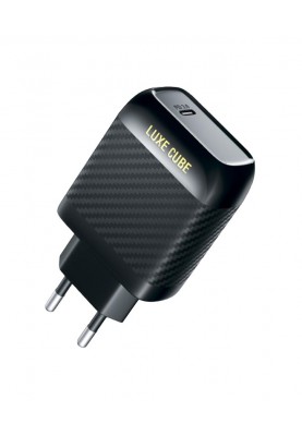 Мережевий зарядний пристрій Luxe Cube Dynamic 18W (1USBх3A) Black (4446689880896)