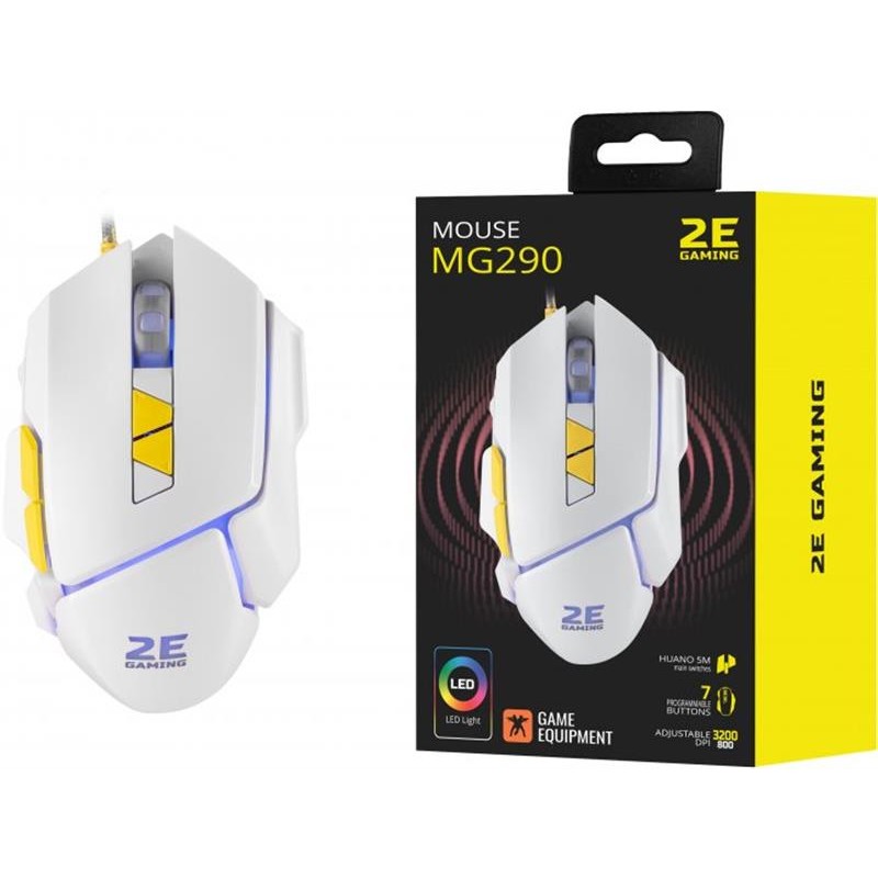 Мишка 2E Gaming MG290 LED White (2E-MG290UWT) USB