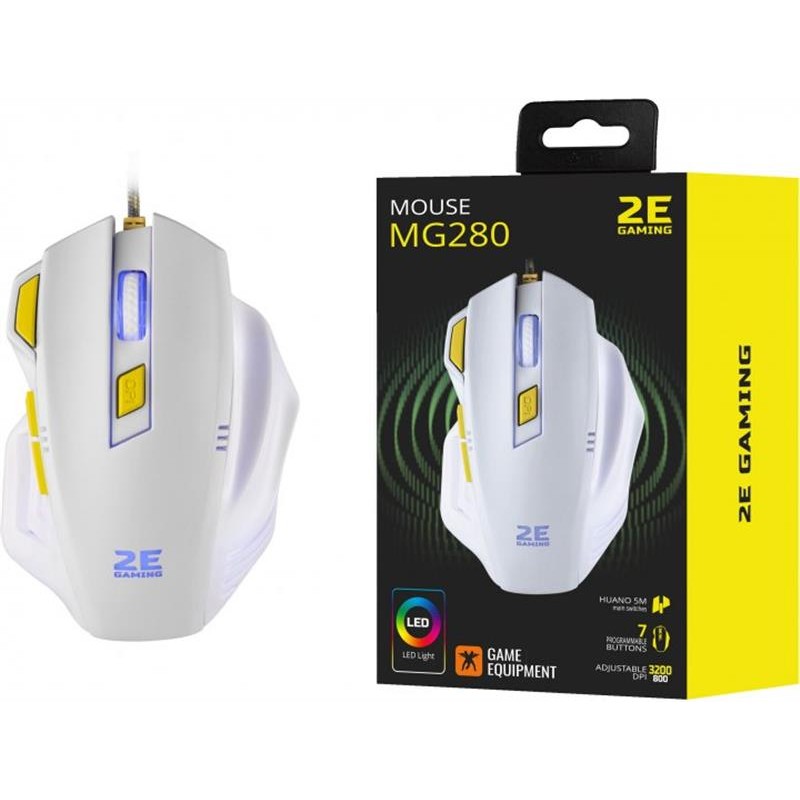 Мишка 2E Gaming MG280 LED White (2E-MG280UWT) USB