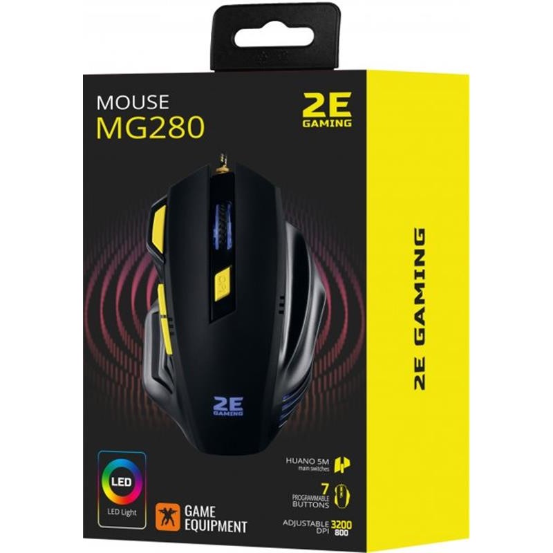 Мишка 2E Gaming MG280 LED Black (2E-MG280UB) USB